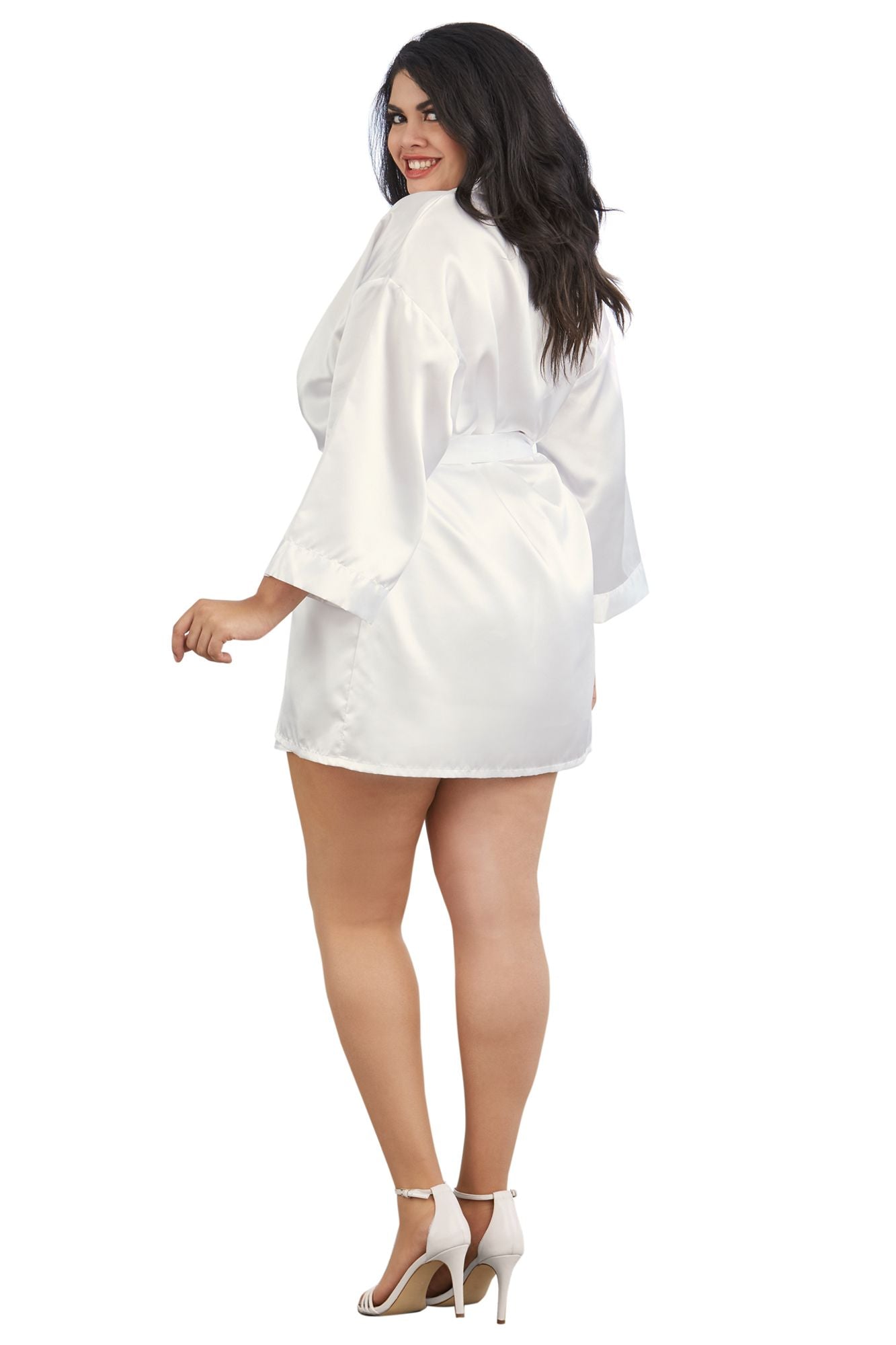 Plus Size Satin Robe & Chemise Set- Size 3x/4x