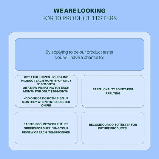 PRODUCT TESTERS NEEDED!