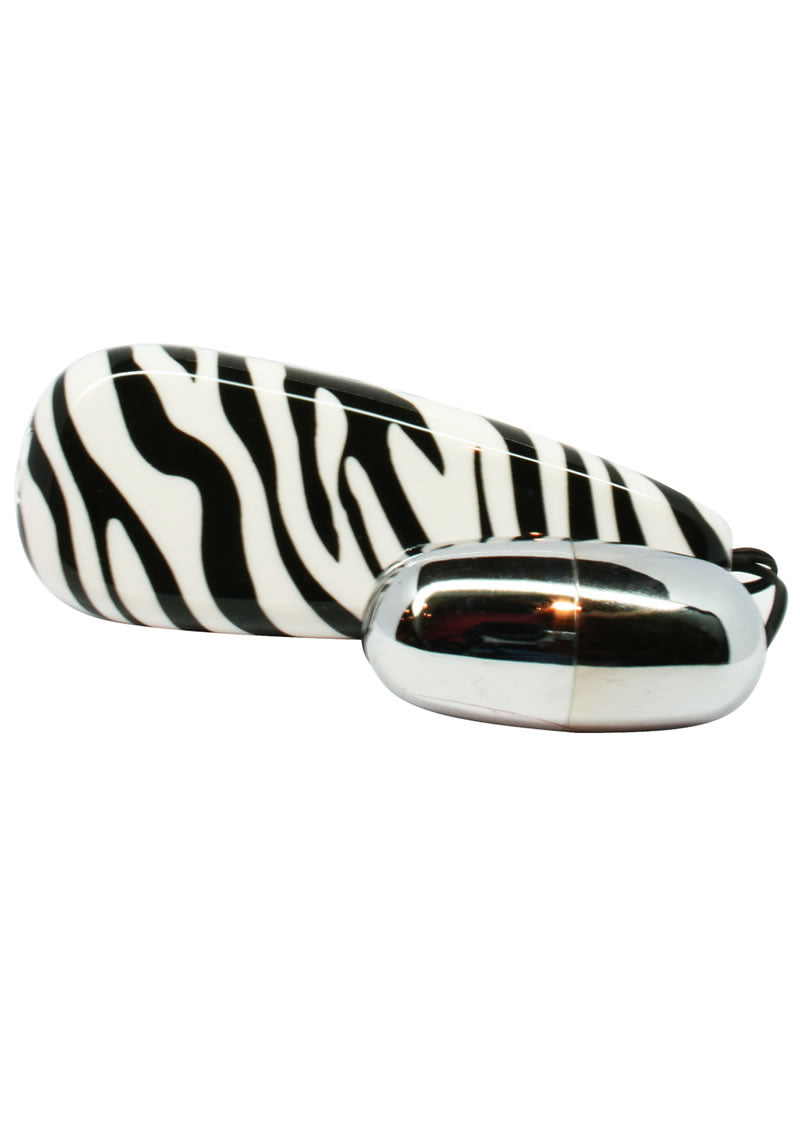 Primal Instinct Bullet with Wired Remote Control - Zebra