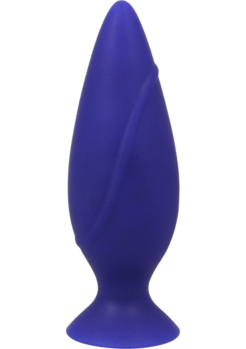 Corked Silicone Anal Plug - Small - Blue