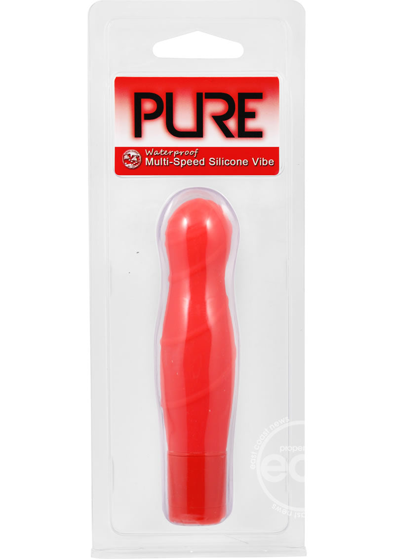 Pure Caress Multi Speed Silicone Vibrator - Coral