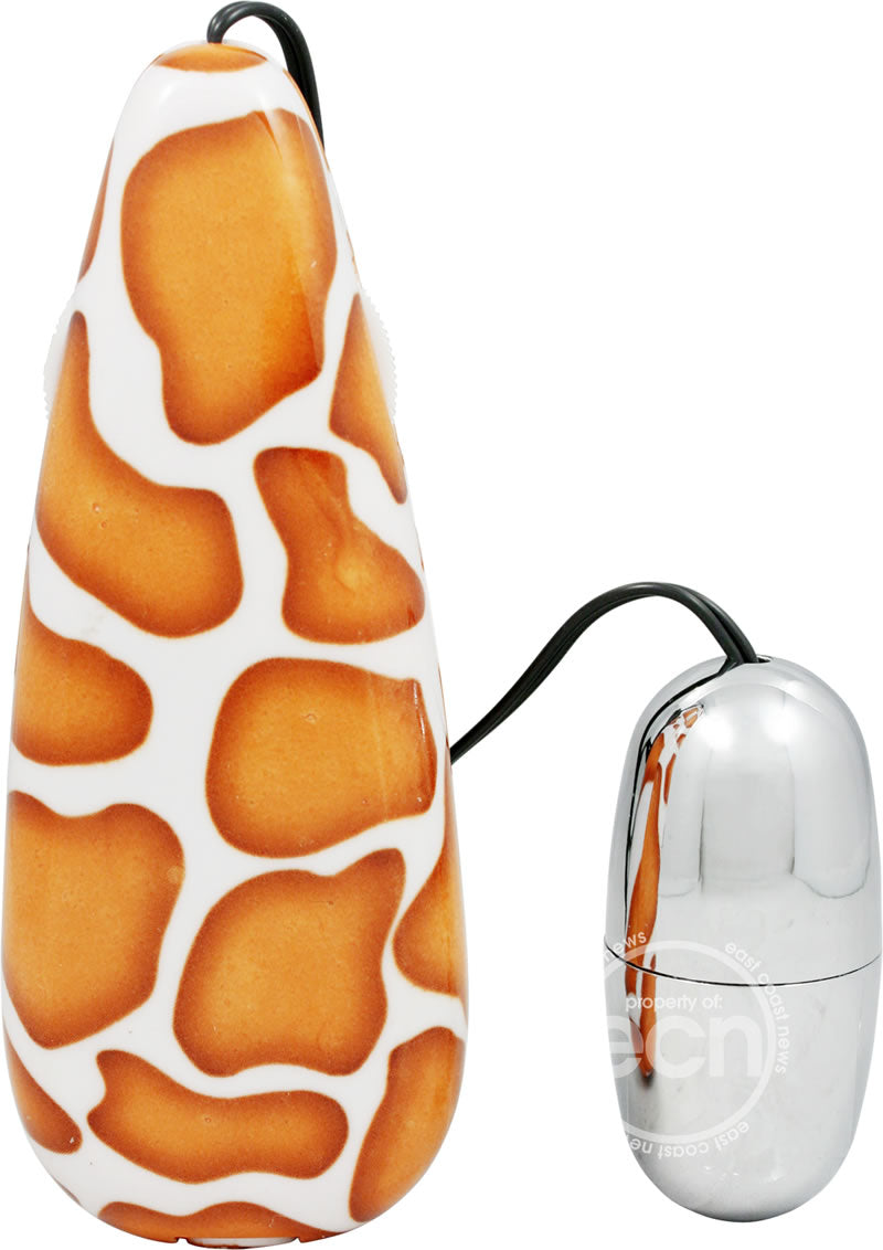 Primal Instinct Bullet with Wired Remote Control - Giraffe Print