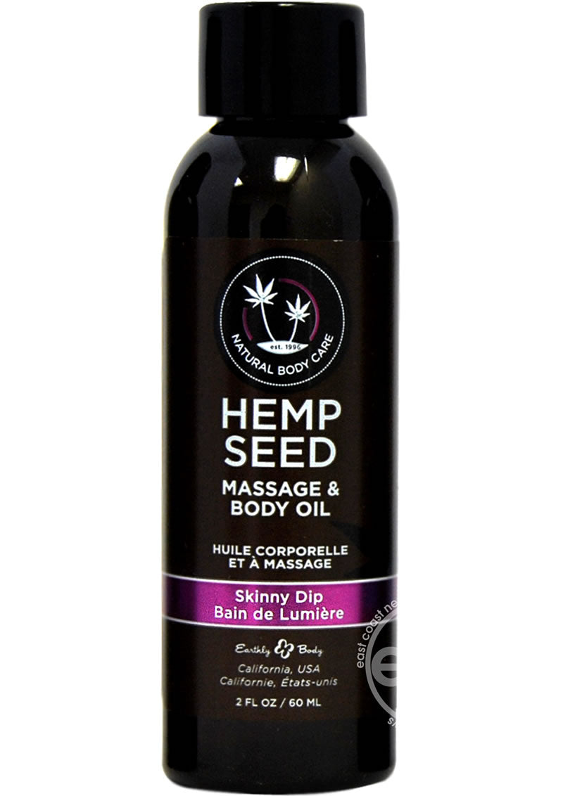 Earthly Body Hemp Seed Massage and Body Oil Skinny Dip 2oz