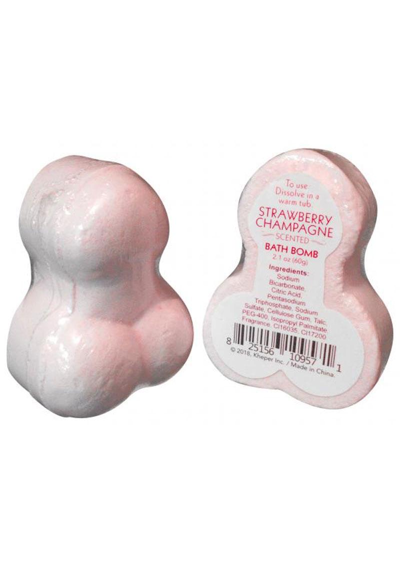 Naughty Bath Bomb Strawberry Champagne Scented Pink 2.1oz