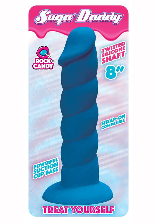 Suga' Daddy Silicone Dildo 8in - Blue