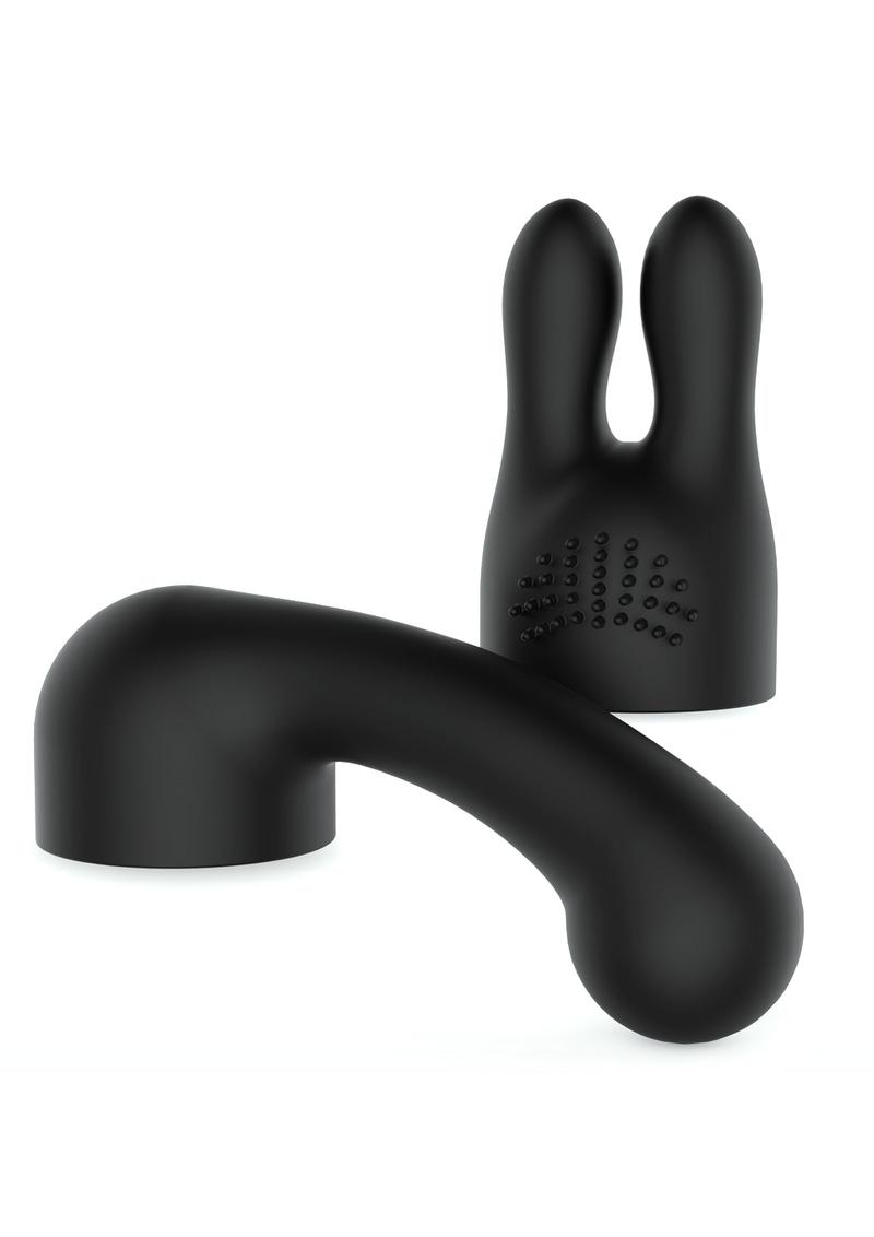 Bodywand Curve Silicone G-Spot & Clitoral Attachment Set - Black