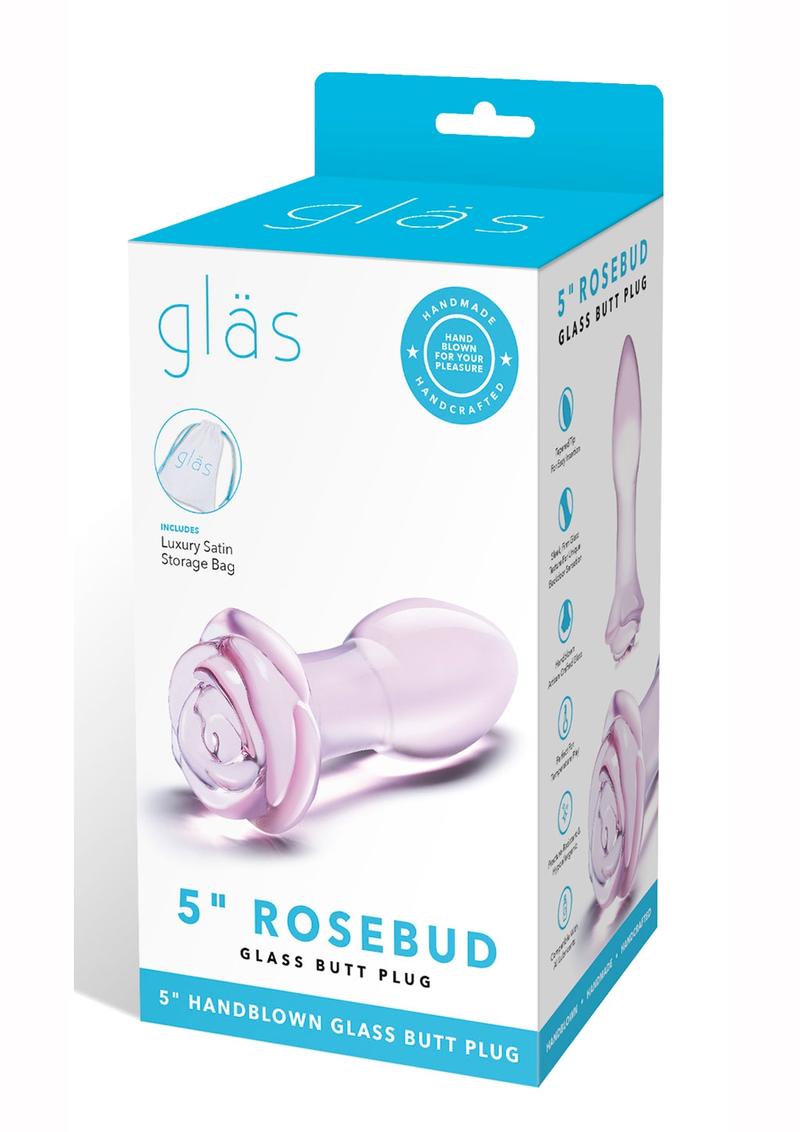 Blossom Ring Glass Anal Plug - Pink