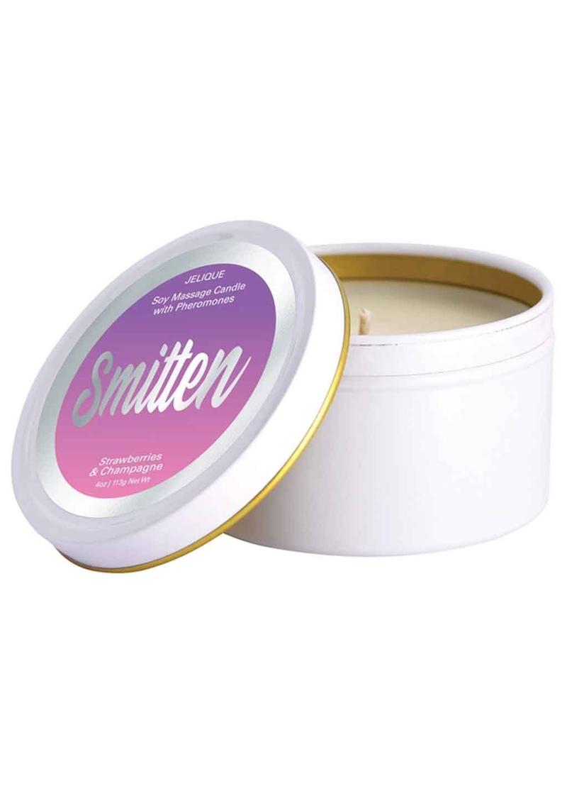 Massage Candle Pheromone Smitten Strawberry & Champagne 4oz