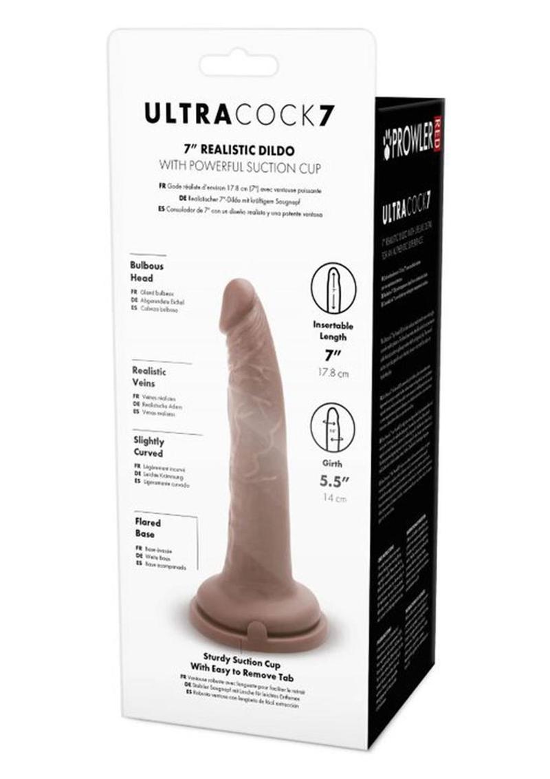 Ultra Cock Realistic Dildo 7in - Caramel