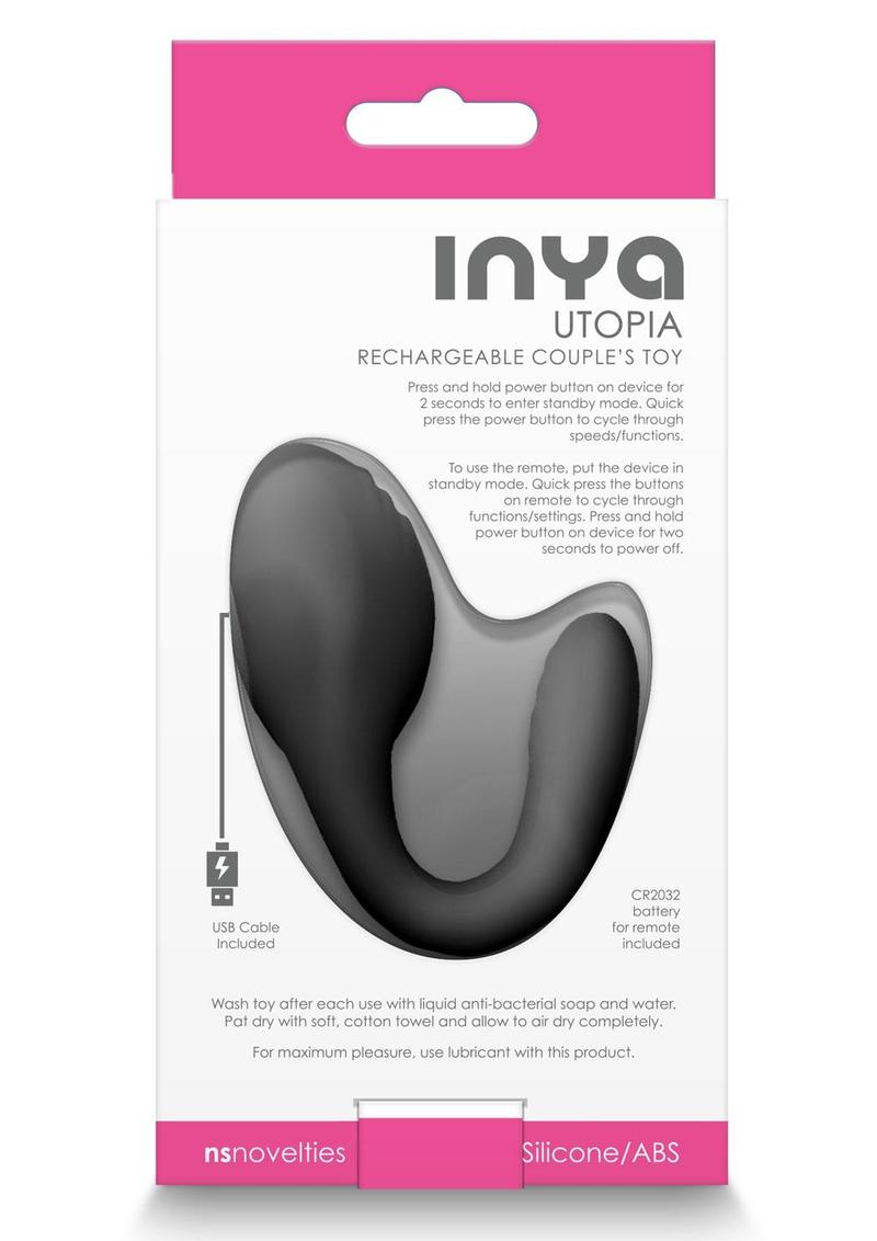 Inya Utopia Rechargeable Silicone Vibrator - Black