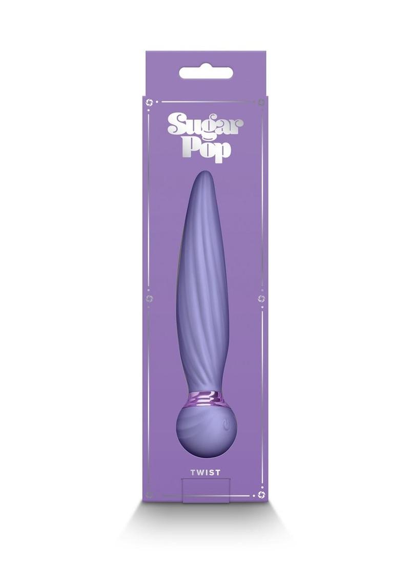 Sugar Pop Twist Rechargeable Silicone Vibrator - Purple