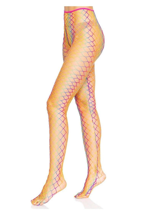 Leg Avenue Ombre Rainbow Woven Net Tight - O/S