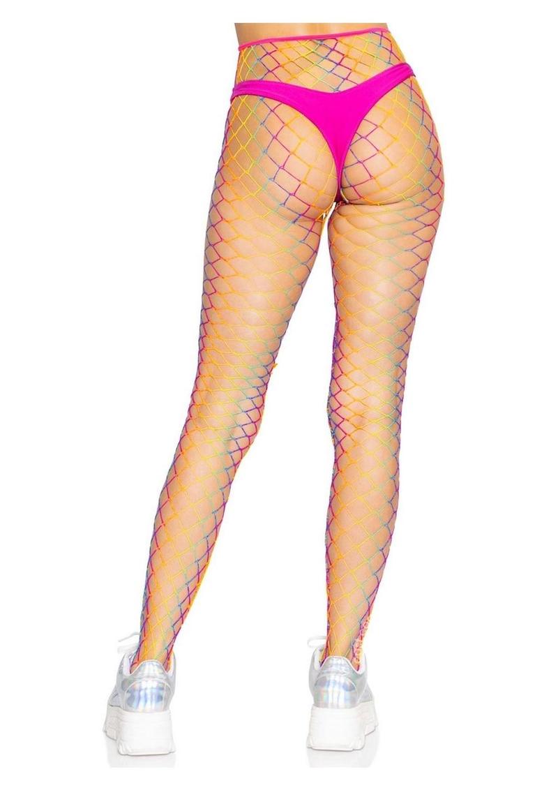 Leg Avenue Ombre Rainbow Woven Net Tight - O/S