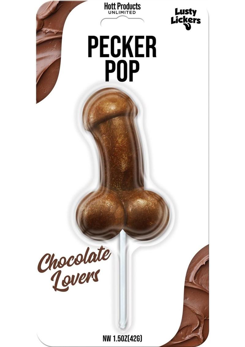 Penis hard candy chocolate flavored lollipop