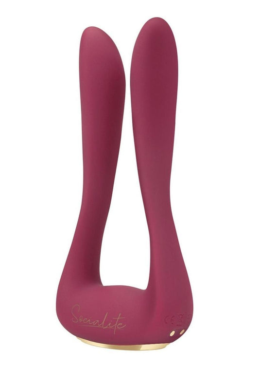 Bodywand Socialite Marquis Rechargeable Silicone DP Vibrator - Pink