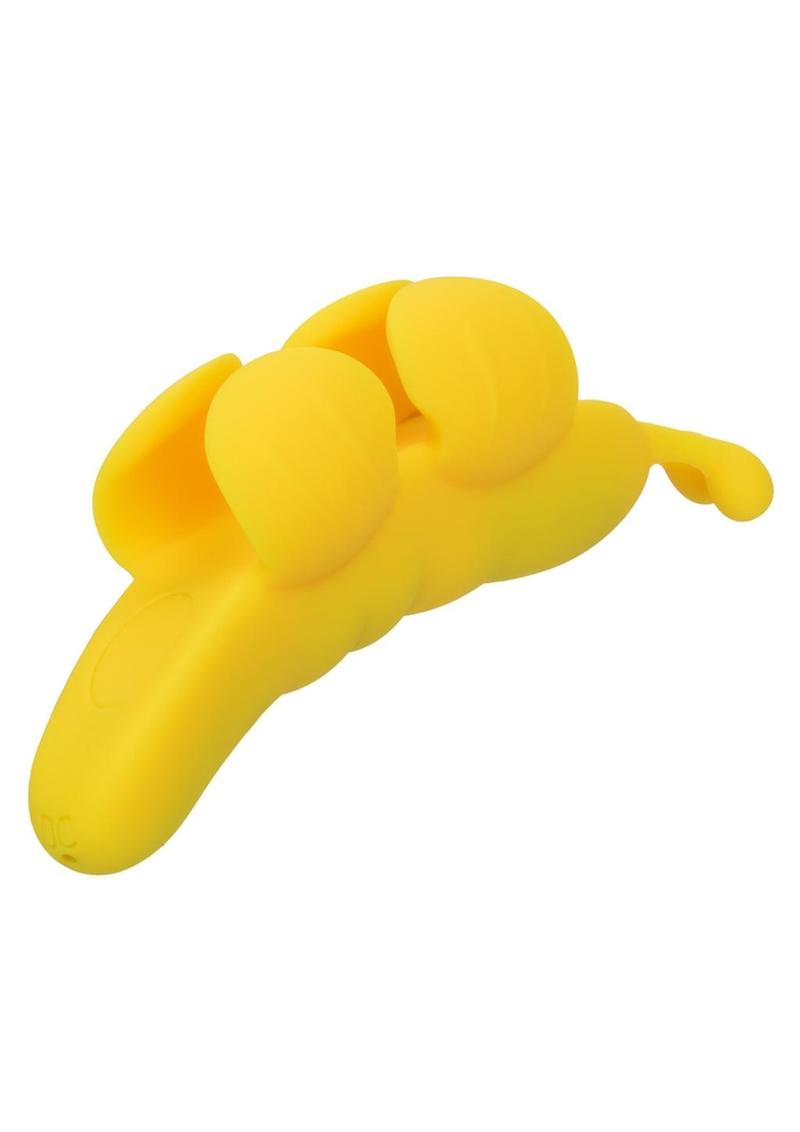 The Butterfly Vibe Rechargeable Silicone Finger Teaser - Yellow