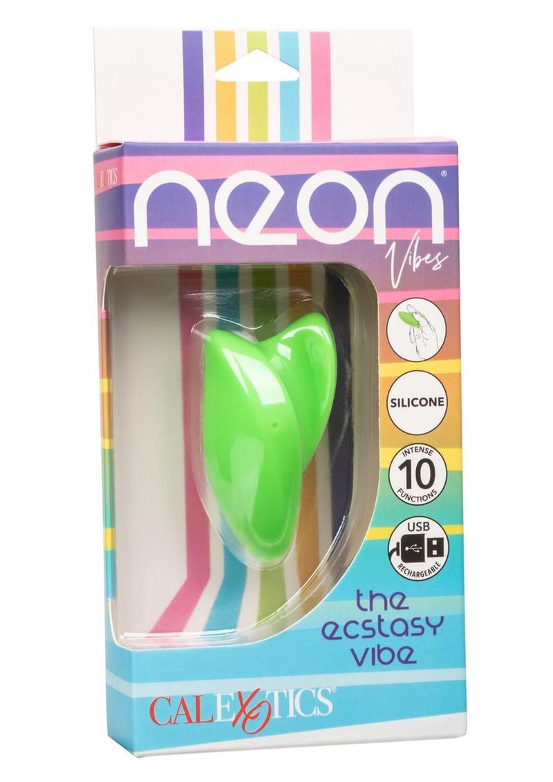 Neon Vibes The Ecstasy Vibe Rechargeable Silicone Massager - Green