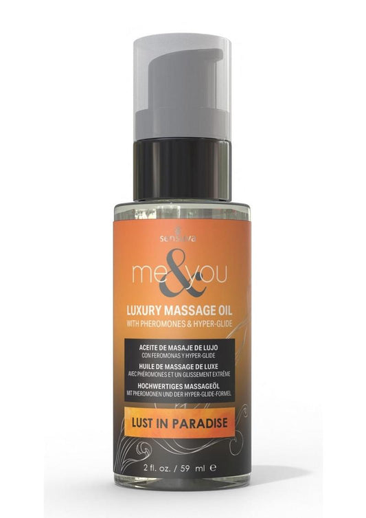 Me & You Pheromone Infused Luxury Massage Oil Lust in Paradise 2oz