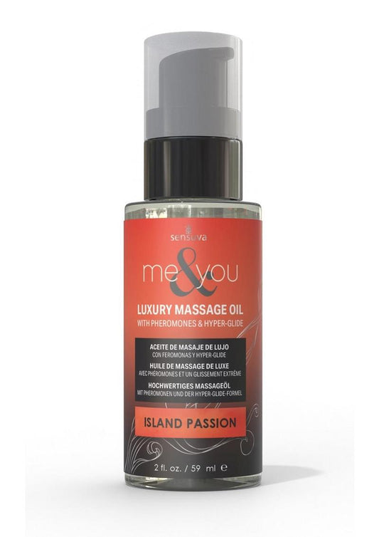 Me & You Pheromone Infused Luxury Massage Oil Island Passion 2oz