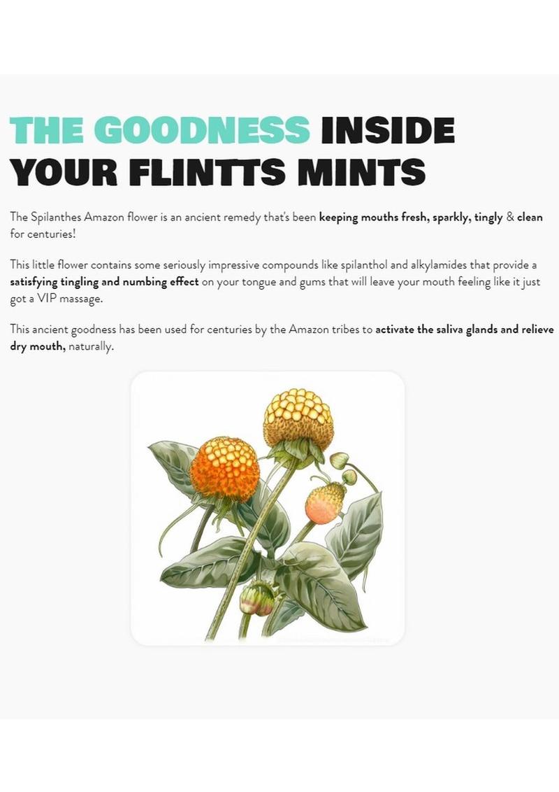 Flintts Mints Mouth Watering Oral Delights - Lemon (F Strength 250) - 28-30 per tin