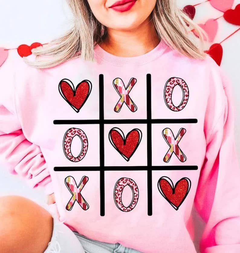 V-Day Tic Tac Toe Graphic Tee