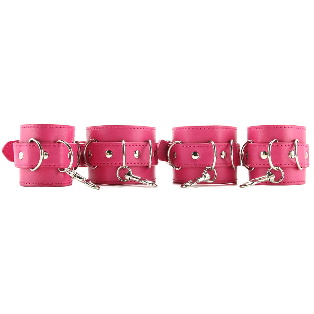 Hand and Leg Cuff Set in Pink