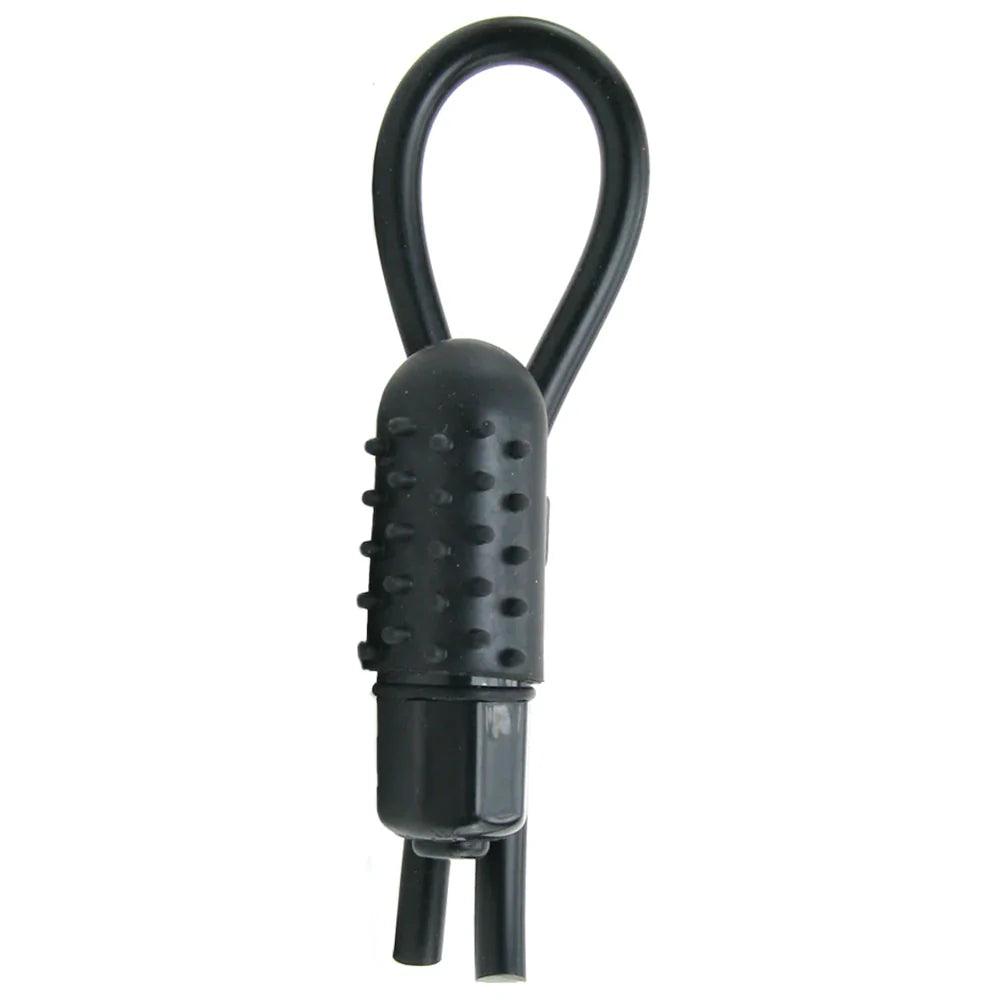 Vibrating Silicone Stud Lasso in Black