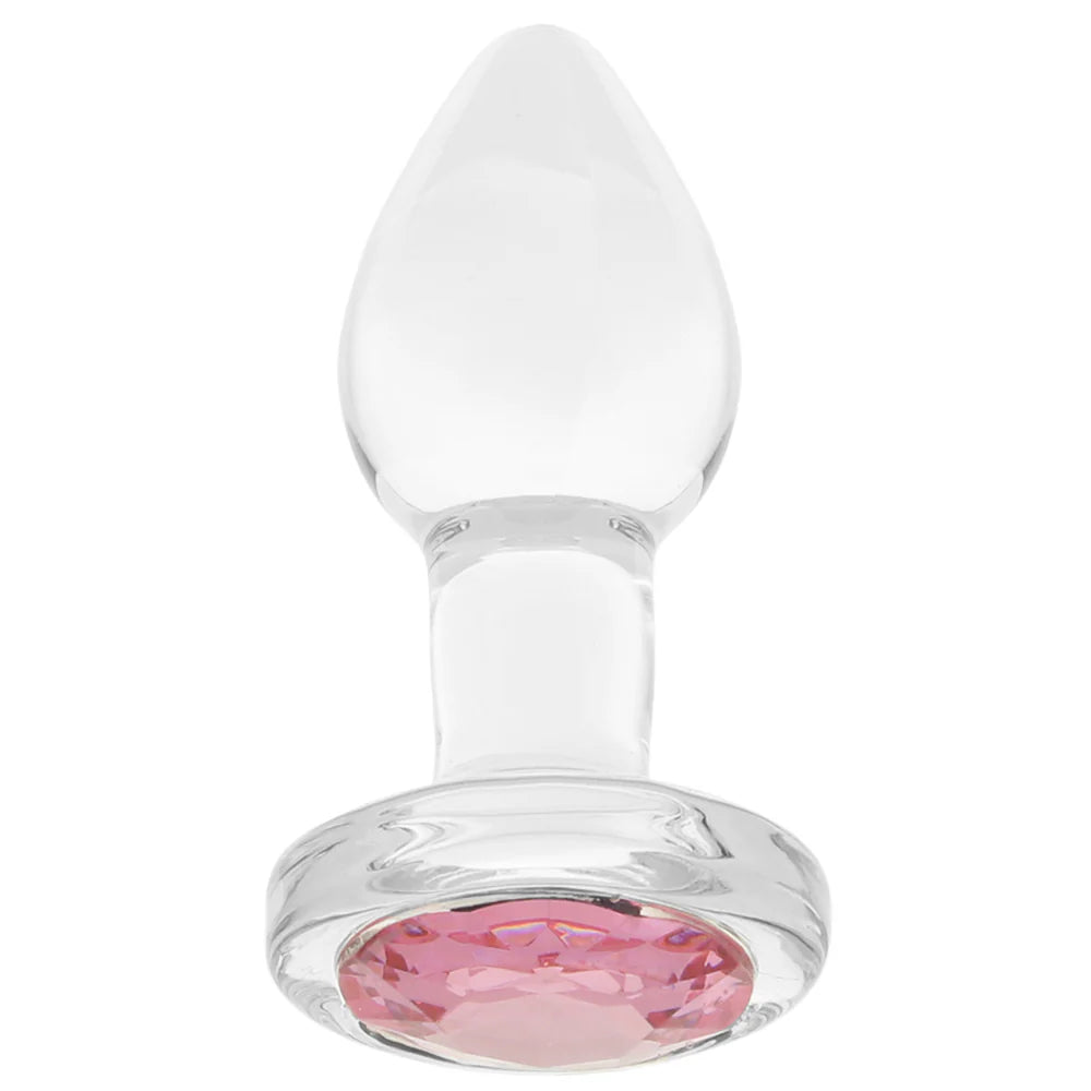 Pink Gem Glass Plug in Small