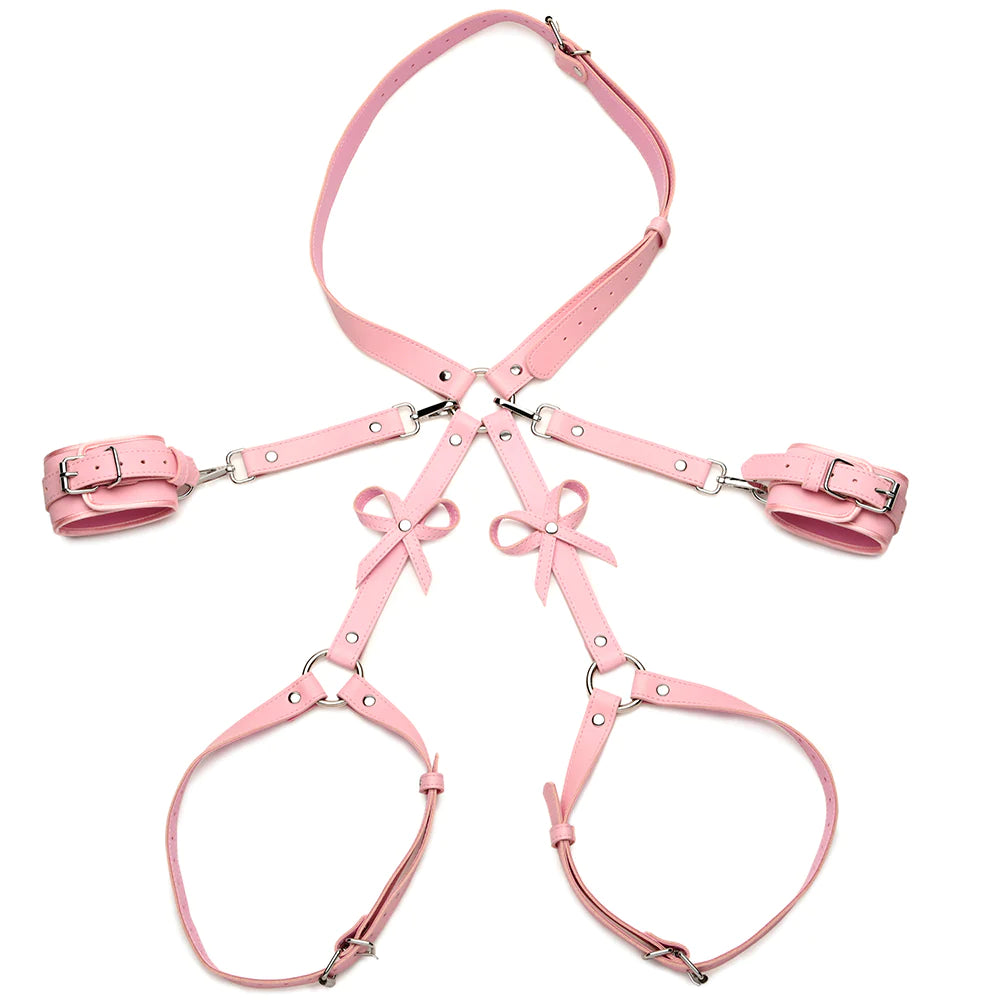 Bondage Harness with Bows (Select Your Size & Color)