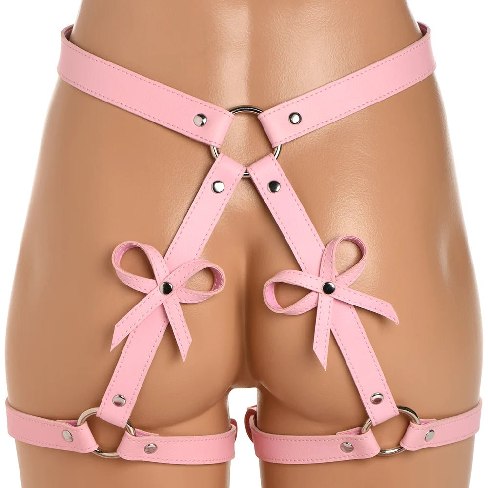 Bondage Harness with Bows (Select Your Size & Color)