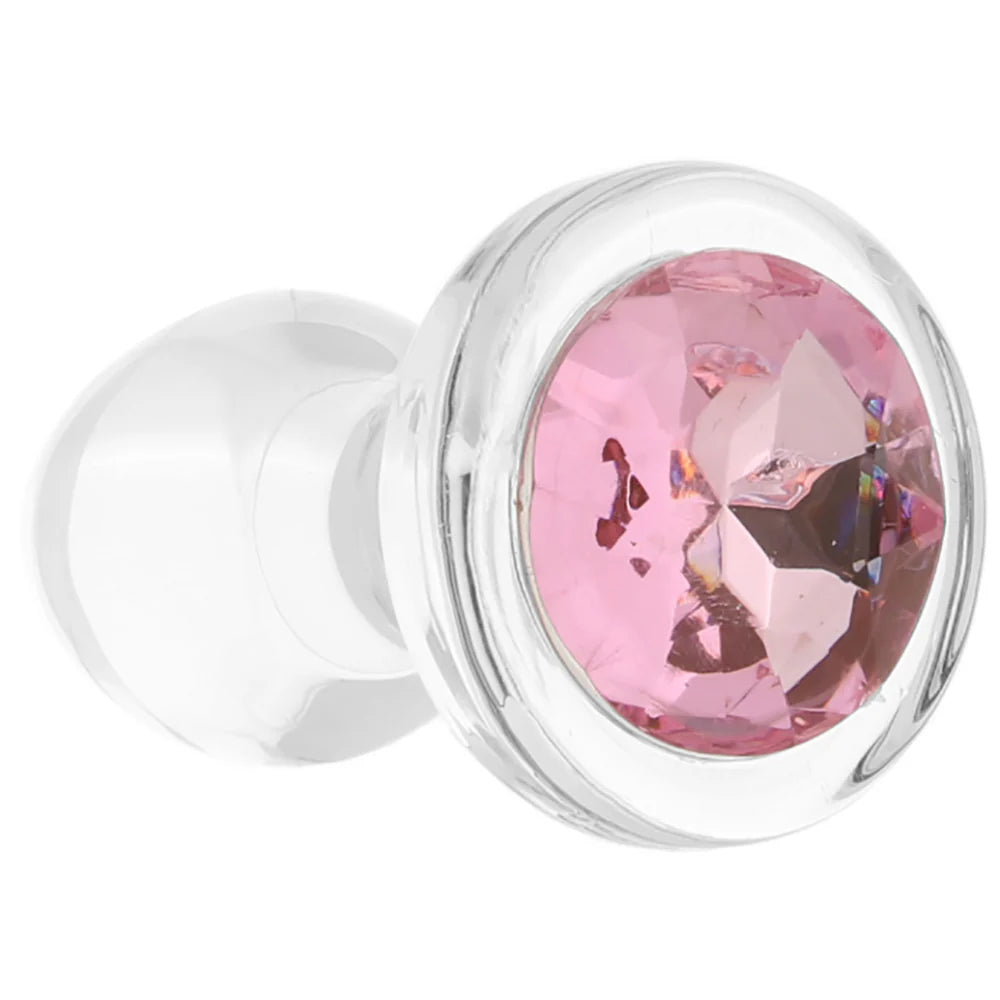 Pink Gem Glass Plug in Small