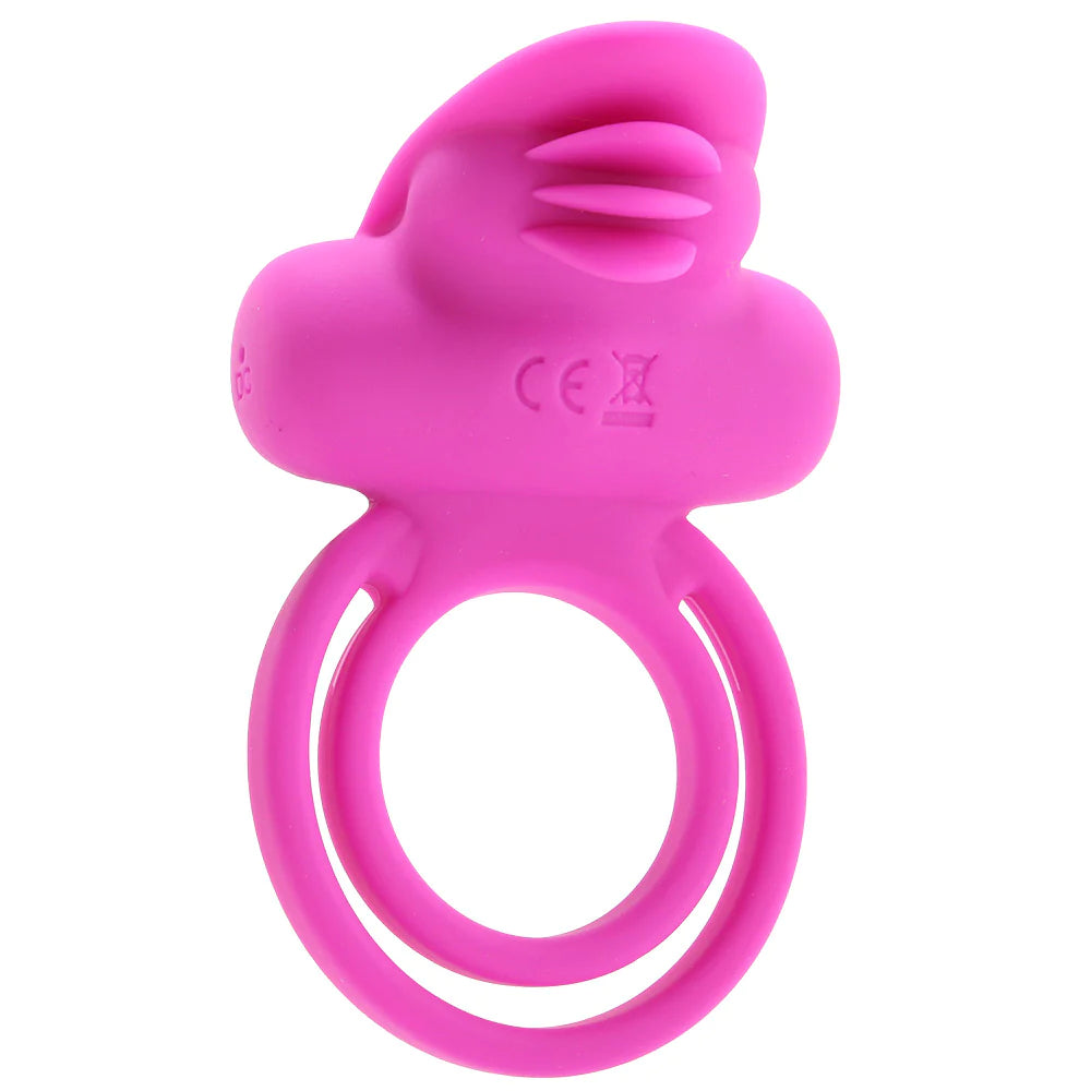 Dual Clit Flicker Vibrating C-Ring